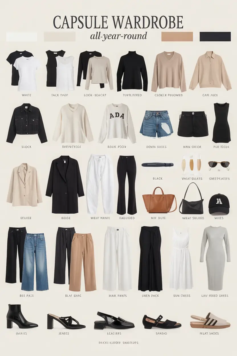 Capsule Wardrobe Outfit Ideas 2026: Minimalist Looks for Effortless Style