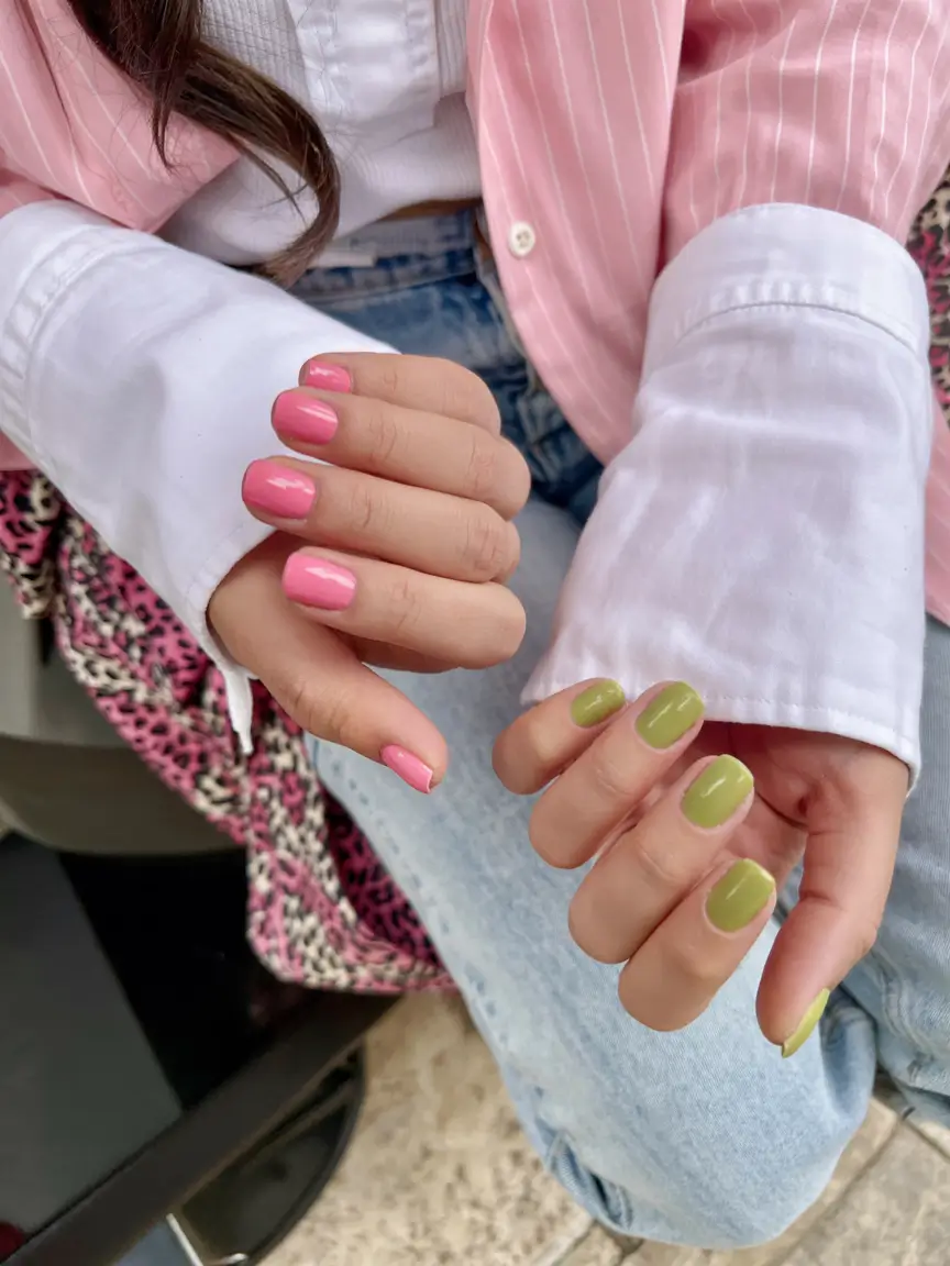 Spring Nails Color Ideas 2026: Fresh Two-Color & Solid Spring Manicures
